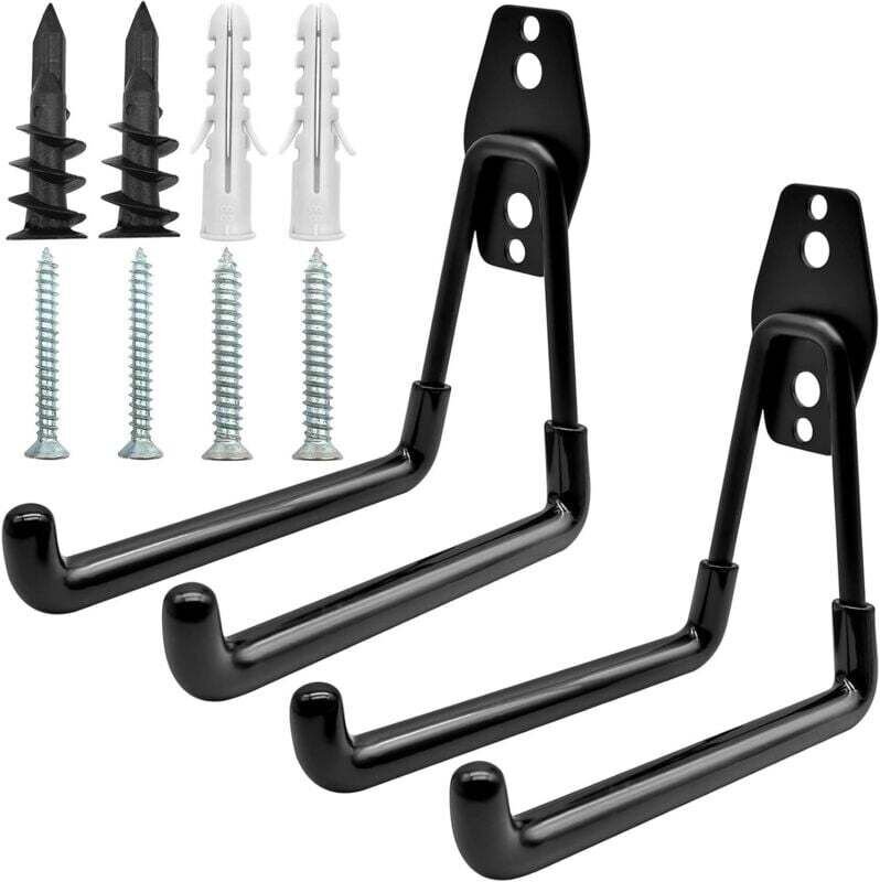 Garagenwandhaken, 2 Stück, robuste Garagenhaken, stabile Aufbewahrungshaken für Garten- und Garagenwerkzeuge