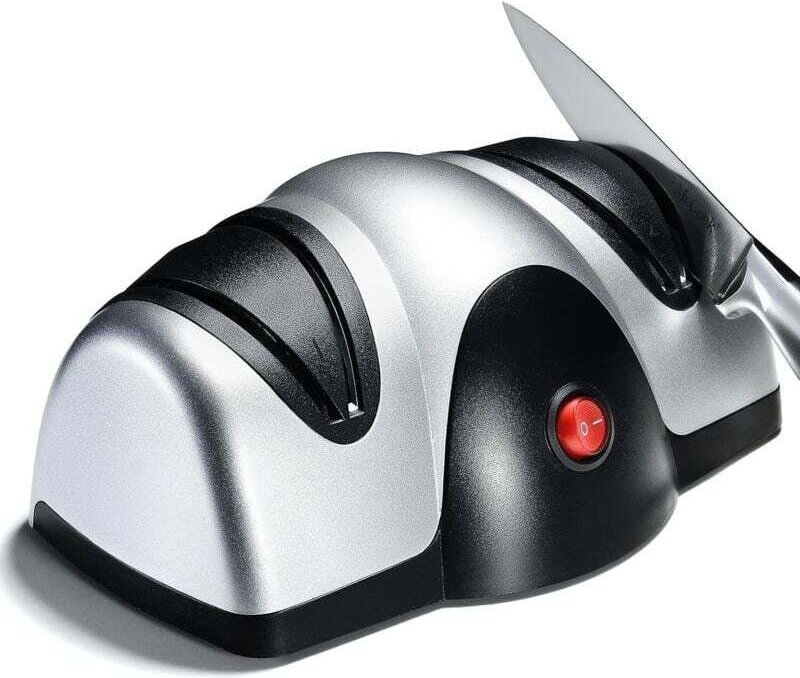 Elektrischer Küchenmesserschärfer – 2-stufiger Schärfer mit Saphir-Schleifscheibe – Reparatur, Restaurierung, Polieren u...