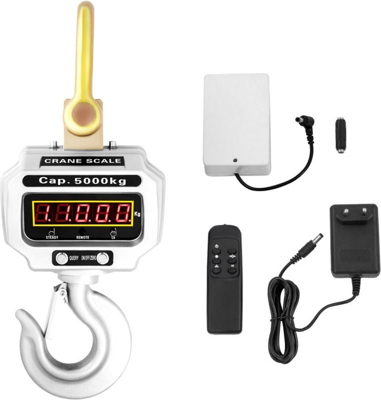 Digitale Kranwaage, 5000kg / 11000lbs, Heavy Duty Industrie-Hängewaage, LED-Anzeige - Mophorn