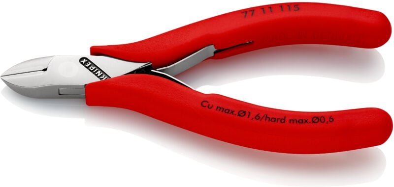 Knipex - Elektronik-Seitenschneider L.115mm Form 1 Facette ja Ku.-Überzug