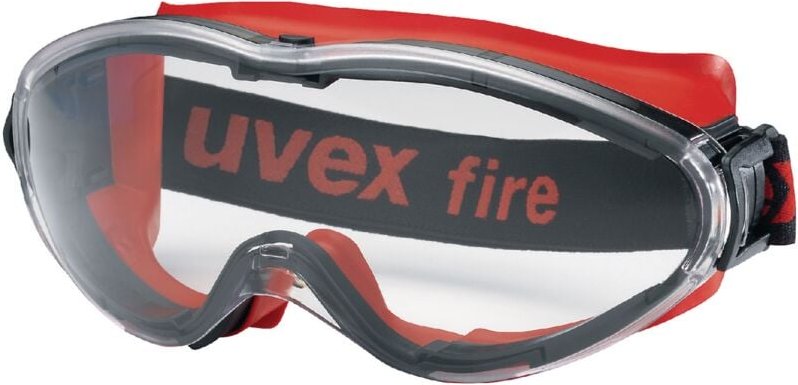 Uvex Ultrasonic Supravision Excellence Schutzbrille: Transparent/Rot-Schwarz