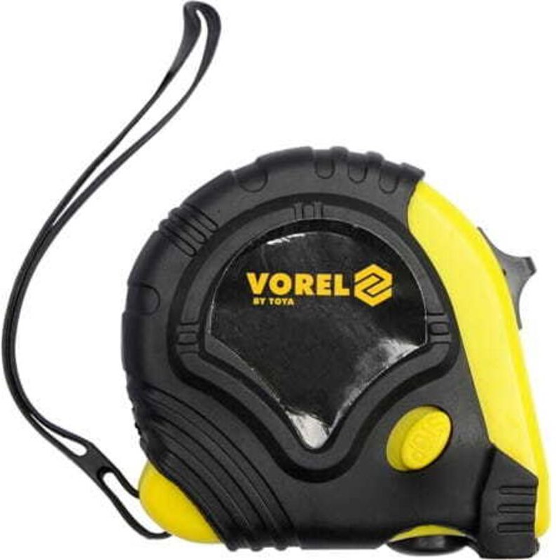 Gelb-schwarzes Maßband 7,5 m x 25 mm 10128 vorel