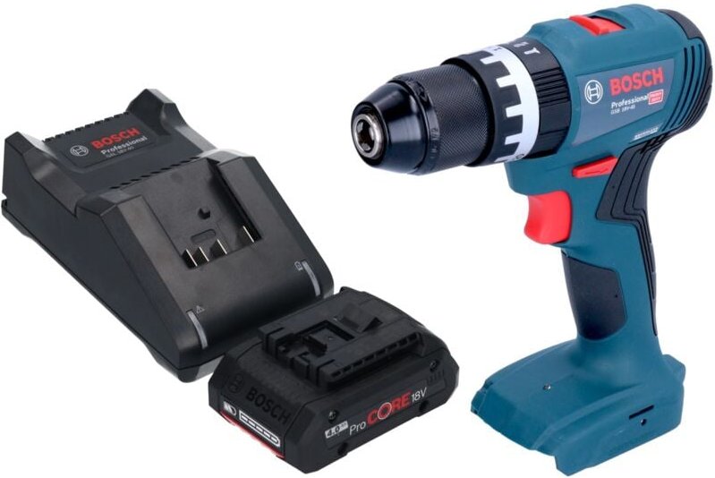 Bosch gsb 18V-45 Professional Akku Schlagbohrschrauber 18 v 45 Nm Brushless + 1x ProCORE Akku 4,0 Ah + Ladegerät