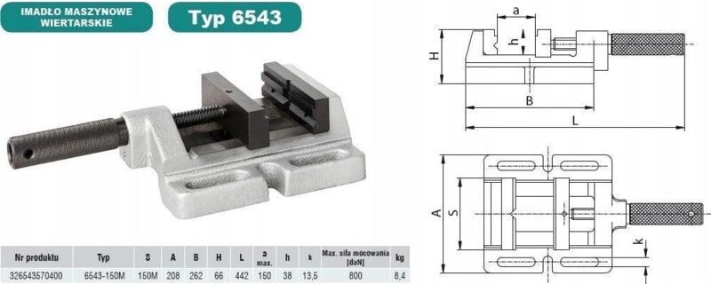 Bahco 6543-150 Bohrmaschinen-Spanner aus Gusseisen 150 mm