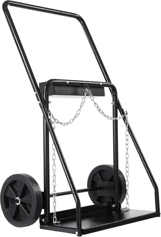 Doppel-Schweißflaschenwagen, 200 kg Tragkraft, 25,4 cm Räder, für Sauerstoff- und Acetylentanks, mit Sicherheitsketten, ...