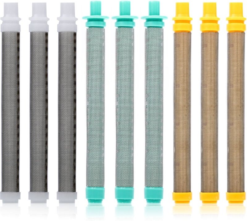 Rosfix 3x weißer 60-Mesh-Fingerfilter für die Lackiereinheit + 3x 30-Mesh-Fingerfilter, grün für die Lackiereinheit + 3x...