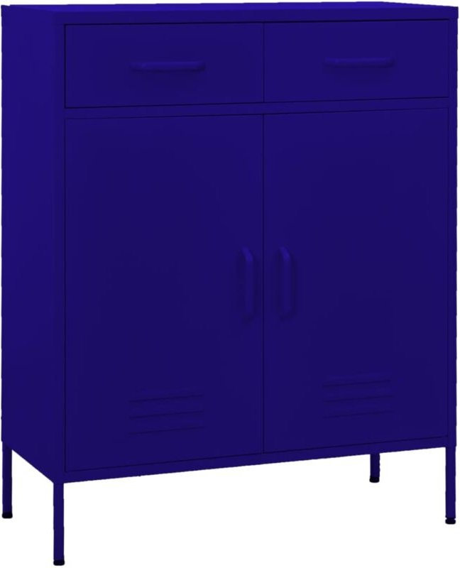 vidaXL Lagerschrank Marineblau 80x35x101,5 cm Stahl