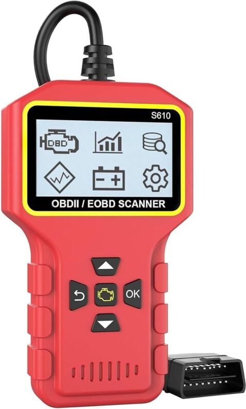 OBD2-Diagnosegerät, Universalversion, Motorfehlercodeleser, OBDII/EOBD/CAN-Diagnosegerät mit Fehlercode-Lese- und Löschf...