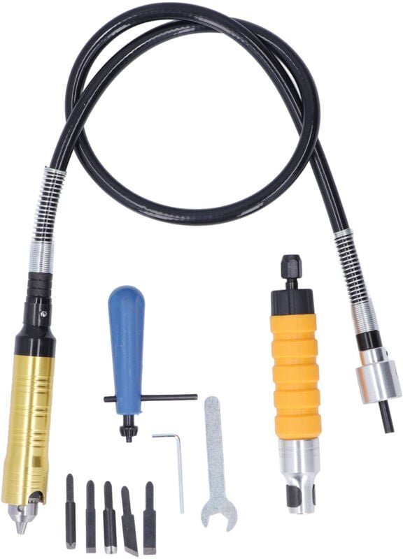 Akozon 10 Stück Flexwellenadapter-Aufsatz, flexible Verlängerungsfutterschlüssel für elektrische Bohrmaschinenaufsätze.