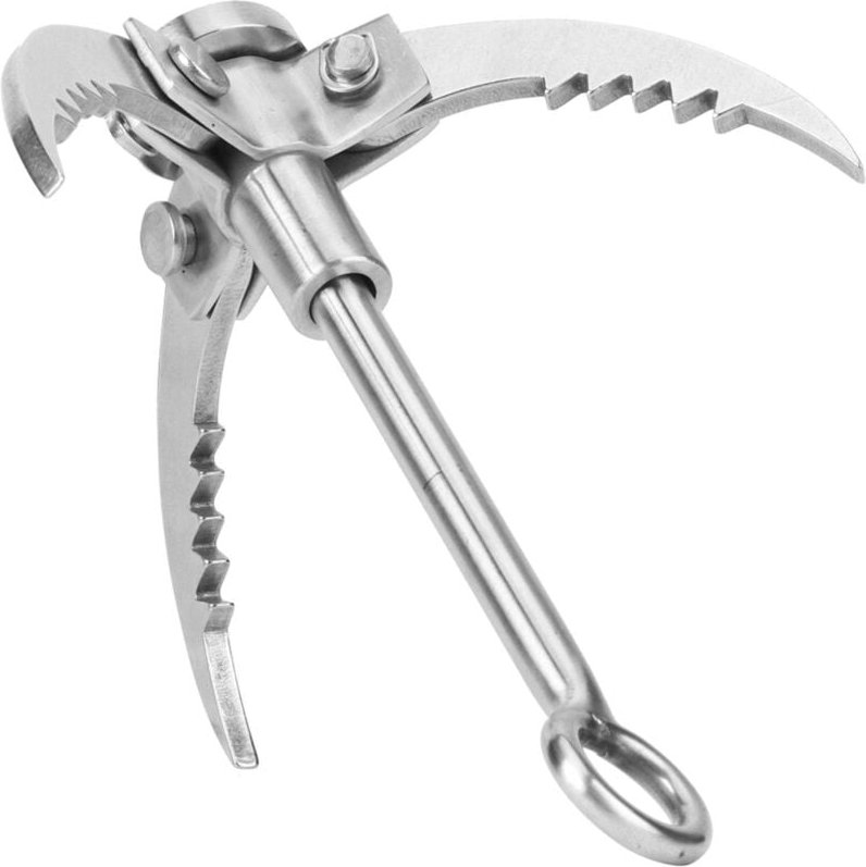 Ej.Life AUHX Hakenhaken, zusammenklappbar, Outdoor-Ausrüstung, Edelstahl, rutschfest, für Wandern, Camping