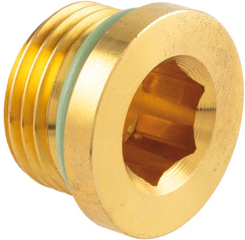 Schneider AIRnet Stopfen 1/2 Zoll passend zu Druckluft Rohrleitungssystem, Messing