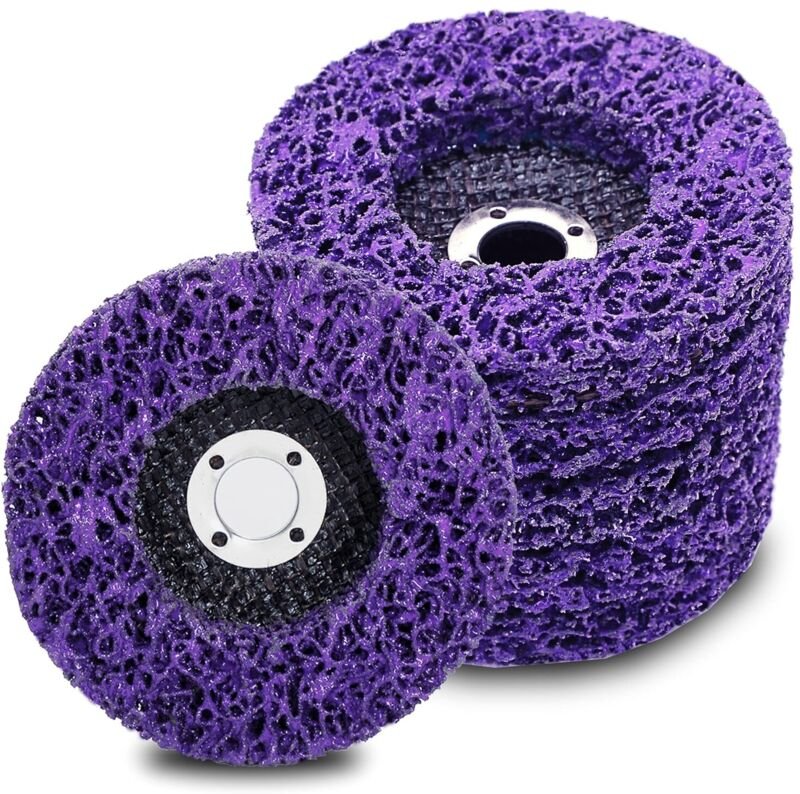 Juego de 5 discos de limpieza para amoladoras angulares, CSD, grueso, diámetro: 125 mm, morado