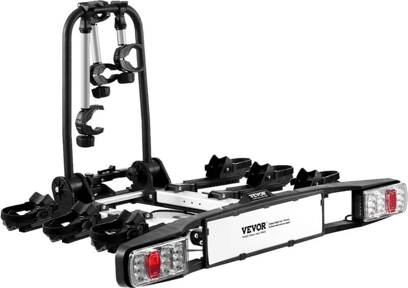 Faltbarer Fahrradträger Kupplungs-Fahrradträger für 5 cm Aufnahme, Heckträger Radträger für 3 Fahrräder bis 65 kg Tragkr...