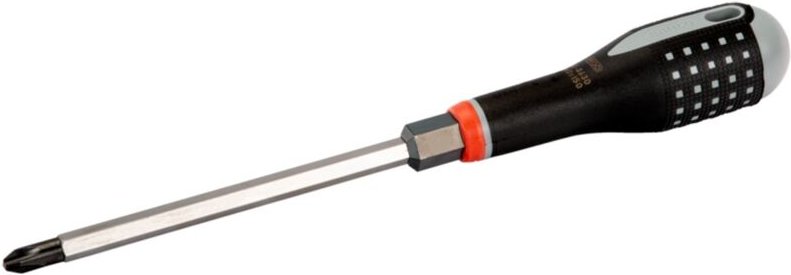Bahco ERGO Schraubendreher für Phillips-Schrauben mit Ansatz und Gummigriff PH1 x 100 mm