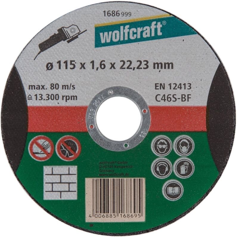 Trennscheibe für Stein 230 x 2,5 x 22,23 mm (1628099) - Wolfcraft