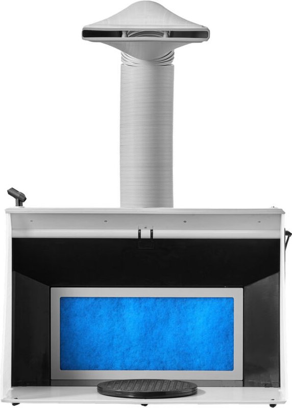 Mophorn Tragbare Airbrush-Farbkabine mit Doppellüfter (545 x 475 x 370 mm), ausgestattet mit 3 LED-Leuchten und Verlänge...