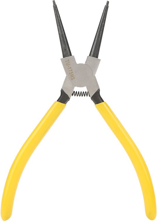 Gebogene Ringzange, mechanisches Werkzeug aus Edelstahl mit komfortablem Griff, kleiner Körper für Maschinenfedern (TU-1...