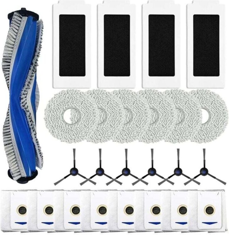 Ersatzteile für den Staubsauger T30 PRO OMNI / Max DDX14: Hauptseitenbürste, HEPA-Filter, Wischtuch