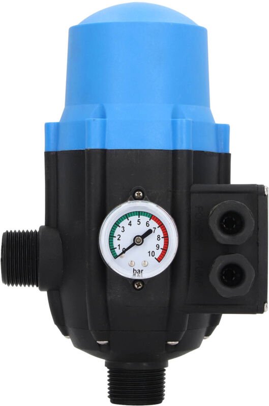 Automatischer Pumpendruckregler mit Manometer, elektronischer Steuerschalter für Wasserpumpen 220-240 V