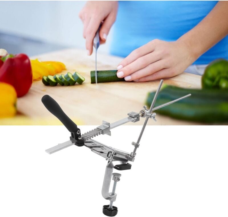 360° drehbarer Schleifständer und Schleifstein-Set zum Messerschleifen und Feinpolieren