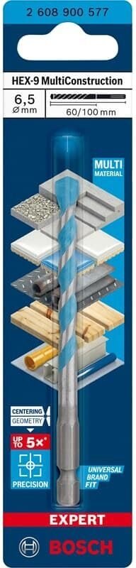 Bosch Expert HEX-9 MultiConstruction Bohrer 6,5 x 60 x 100 mm - 2608900577