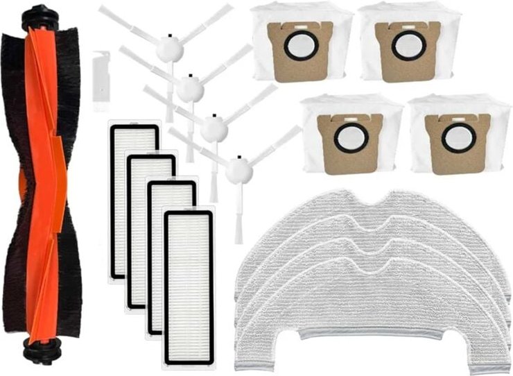 Für Roboter-Staubsauger Roller Seitenbürste Filter Mopp Tücher Staubbeutel