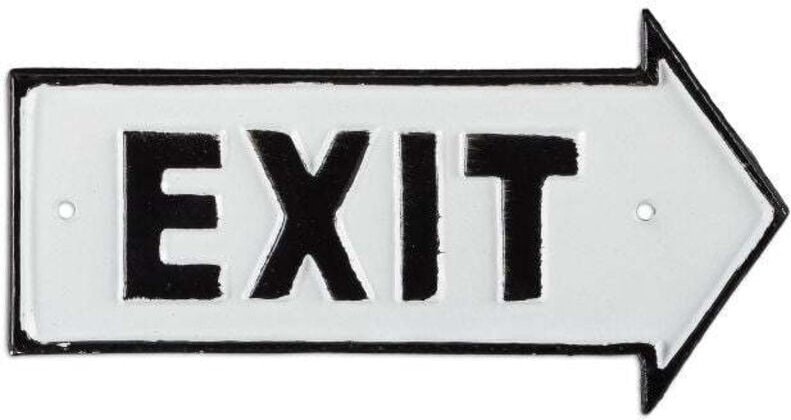 Exit sign arrow