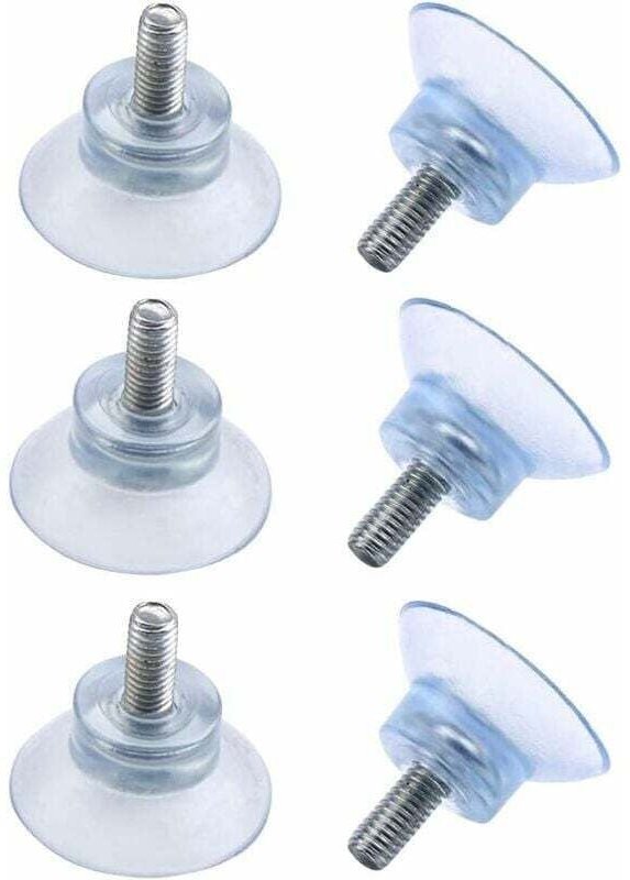 transparente PVC-Glas-Saugnäpfe, Antikollisions-Saugnäpfe mit Schrauben für Glastische (6 x 15 mm),