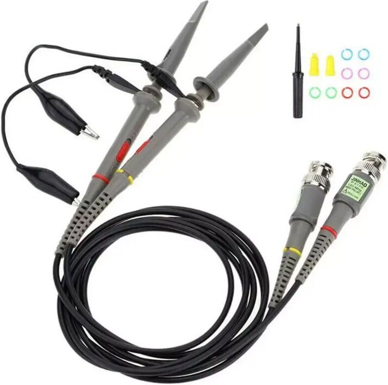 Set aus 2 Stück P6100 100 MHz Oszilloskop-Sonde 10:1 und 1:1 umschaltbar für Rigol Atten Owon Siglent
