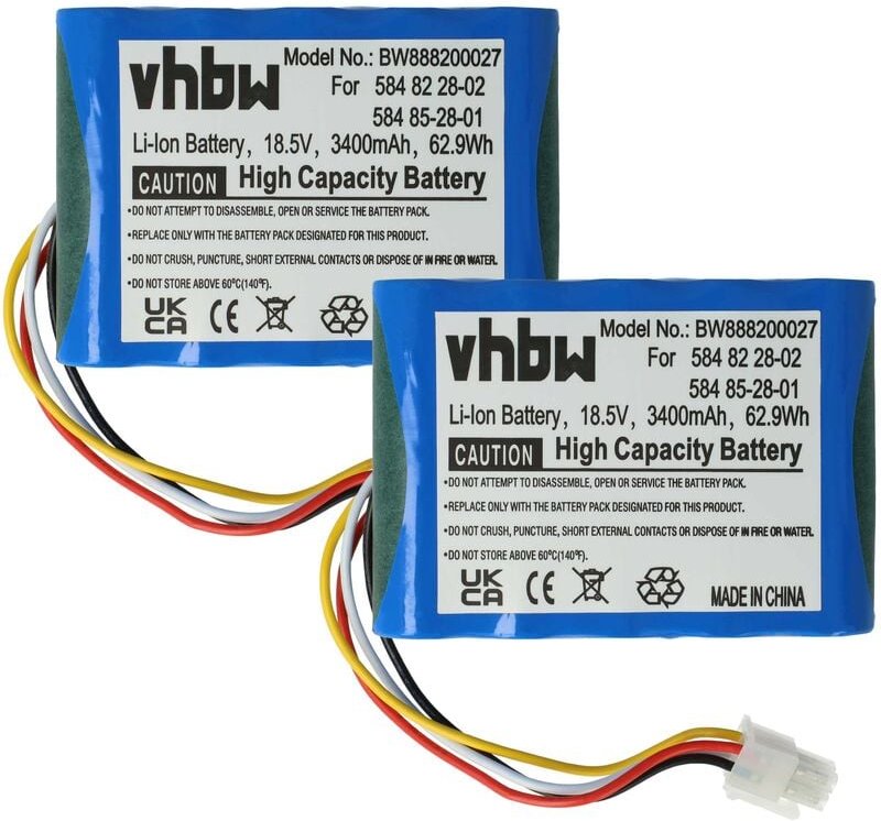 Akku kompatibel mit Gardena Sileno - R100Li, Sileno - R100LiC, Smart Sileno free 1000 Rasenmäher (3400mAh 18,5V Li-Ion) ...