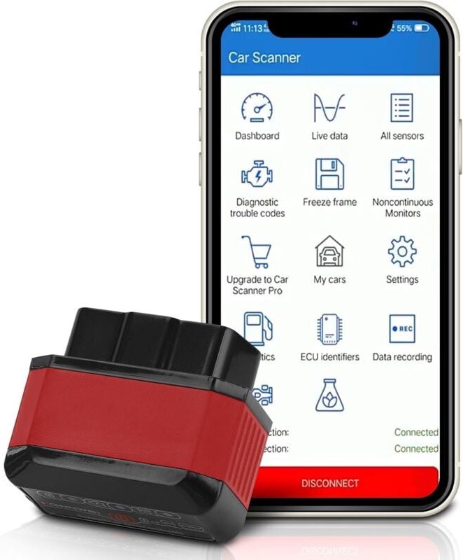 Jeffergarden OBD2-Kfz-Diagnosegerät KW905, OBD2-Bluetooth-Kfz-Diagnosescanner, Abfrage von 3000 Fehlercodes, OBDII-Codel...
