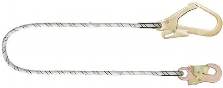 Sicherungsleine aus geflochtenem Seil mit Verbindungselementen – 2 m - FA4050320