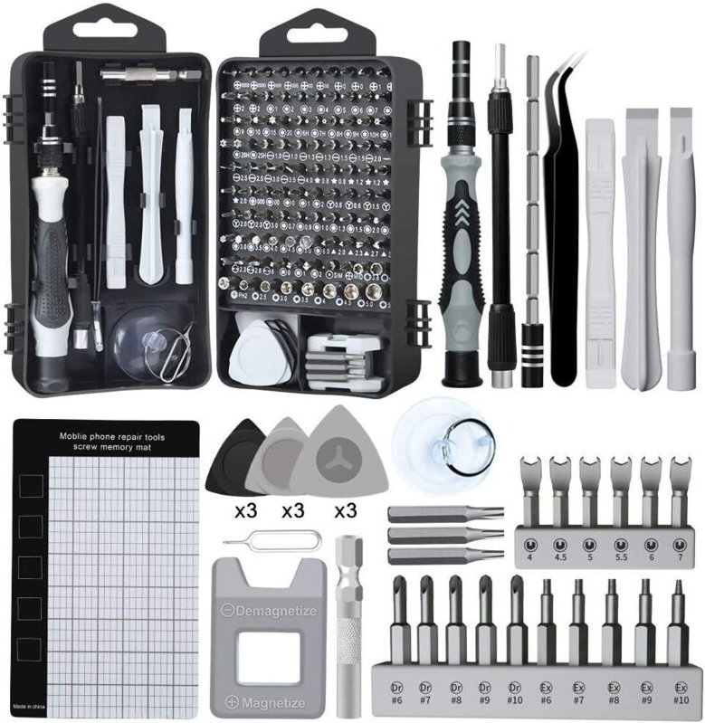 Gabrielle - Handwerkzeuge 138-in-1 Mini-Präzisions-Schraubendreher-Set, Kit, Werkzeuge, kleine Box, Torx-Schraubendreher...