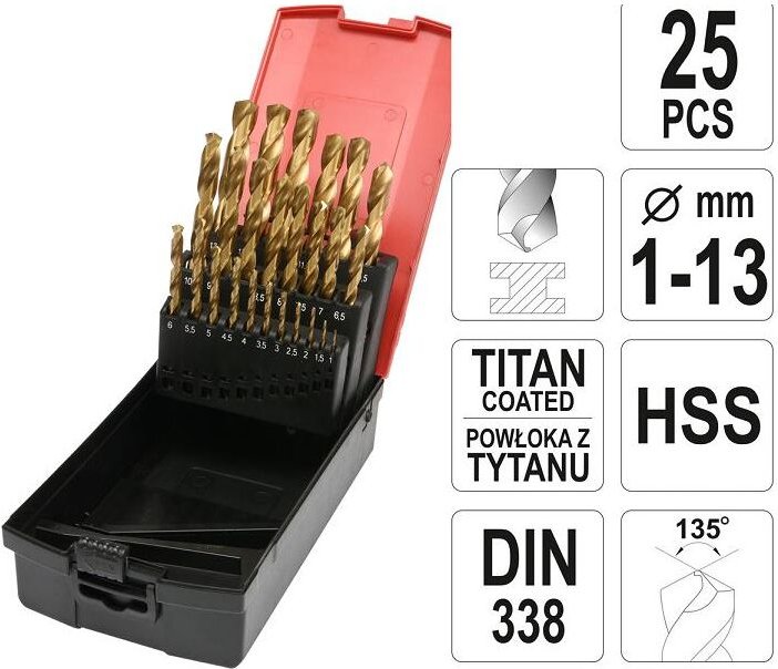 Yato YT-44676 Bohrer Set of Bohrer 25 Stück(e)