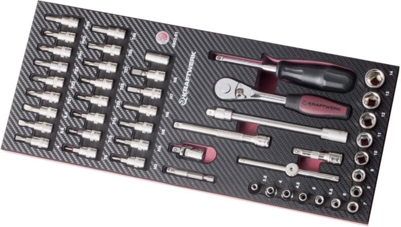 46-t. EVA3 Steckschlüsselsatz 1/4"