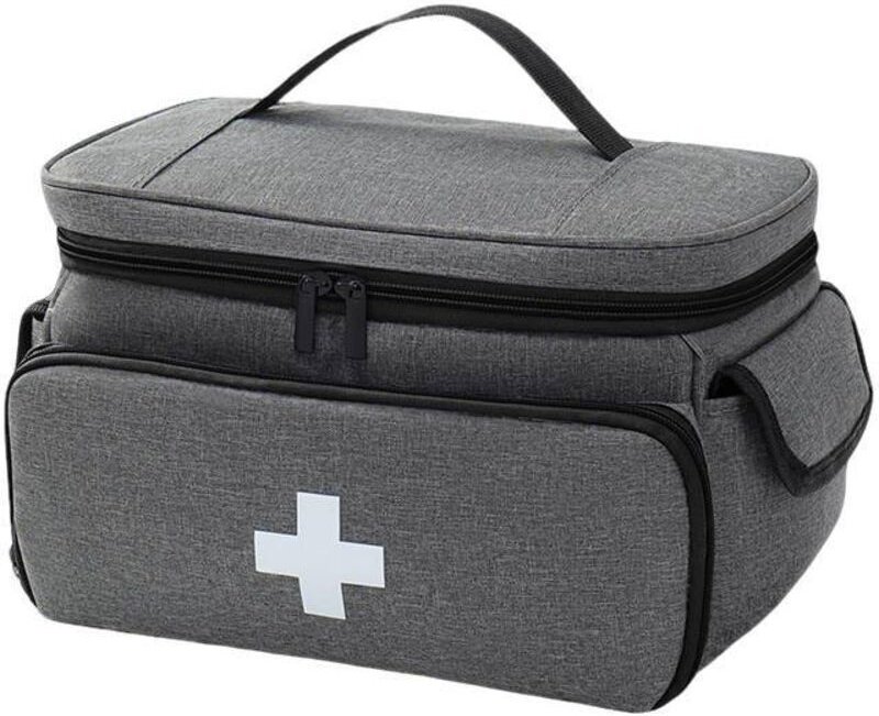 Thumbnail - Leeres, wasserdichtes Erste-Hilfe-Set, Reiseapotheke mit großem Fassungsvermögen, tragbare Medikamententasche mit Trageg...