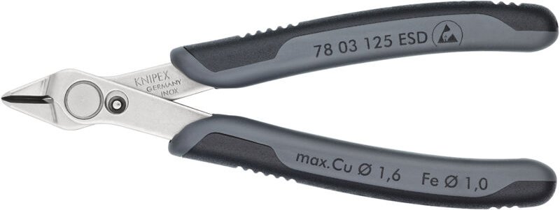 Knipex - 78 03 125 esd Electronic Super Knips esd mit Mehrko.-Hülle 125 mm