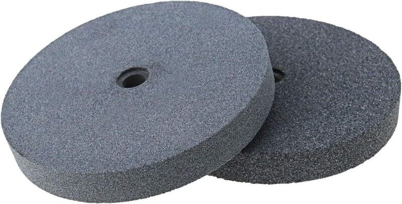 2 Stück Tischschleifscheiben Aluminiumoxid Körnung 36 und 60 - 6 Zoll (1 Zoll Loch)