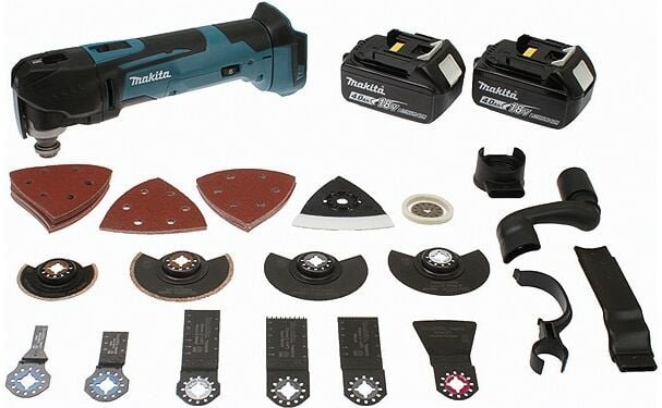 Multifunktions-Trennschleifer MAKITA 18 V 4,0 Ah - 2 x 4,0 Ah Akkuladegerät - DTM51RMJX3