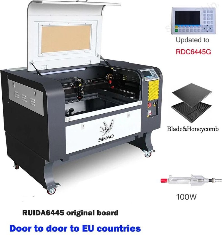 SIHAO 100W CO2 Laser Graviermaschine 900x600mm Laserschneiden Lasergravier Ruida