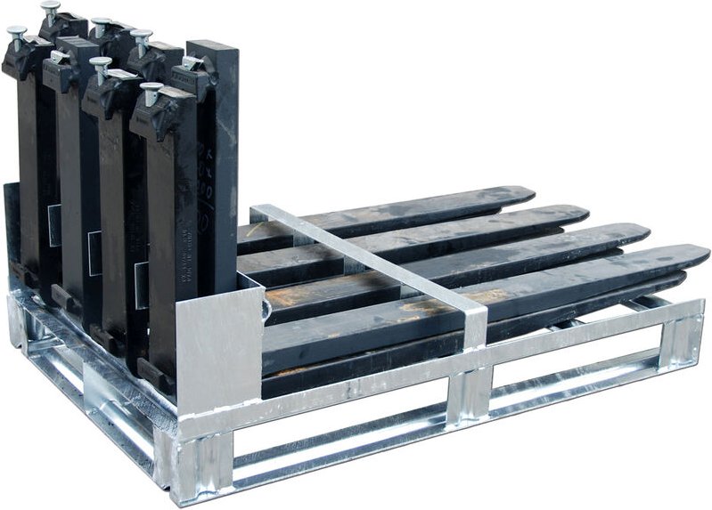 Bauer Gabelzinkenpalette GZP 8, feuerverzinkt