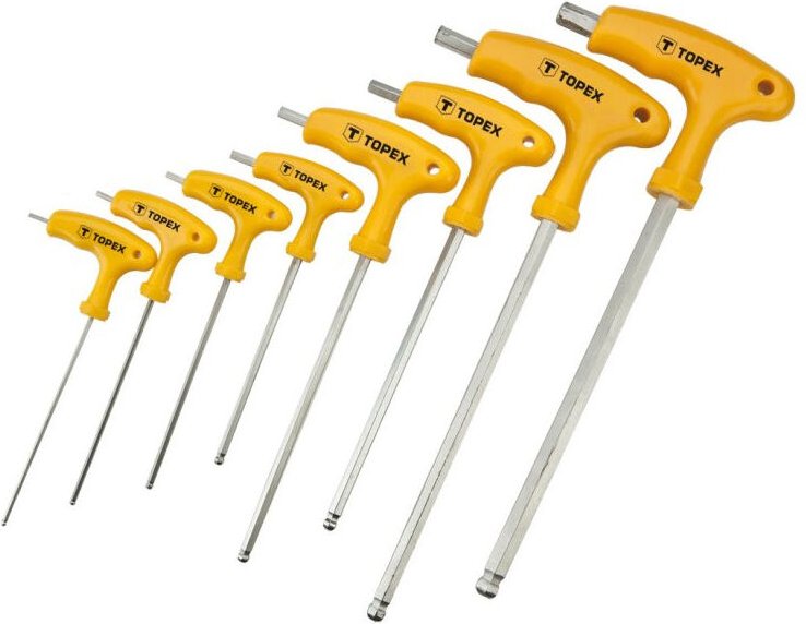 8 tlg T-Griff Innensechskantschlüssel CrV