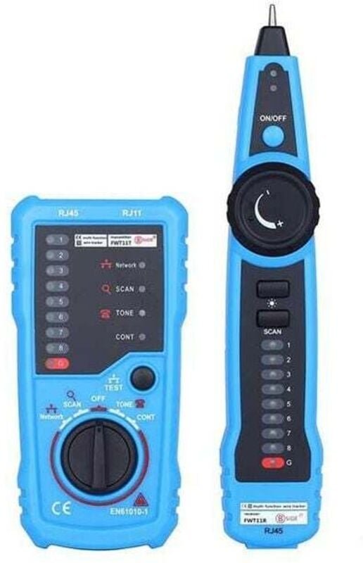 Netzwerkkabeltester, RJ11 RJ45-Leitungsfinder, Multifunktions-Drahtverfolger mit Sonde, Ethernet-LAN-Netzwerkkabel-Wartu...