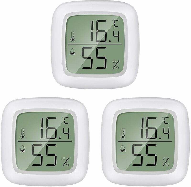 3er-Pack Mini-Digital-LCD-Thermometer-Hygrometer für Babyzimmer, Altenzimmer, Arbeitszimmer, Weinkeller usw.-