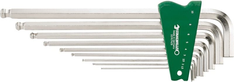 Thumbnail - 10767H/9 satz kugelkopf-winkelschraubendreher mit haltefunktion sechskant 9TLG. Universal - Stahlwille