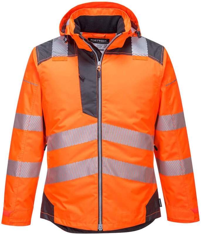 Parka Hv Pw3 Farbe: Orange/Grau Größe XXXL - Portwest