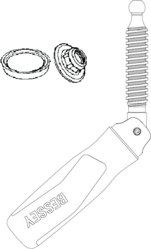 Bessey Klappgriff inkl. wechselbarer Druckplatte für Ganzstahlschraubzwinge GZ (Auslad. 120 mm) - 3101958