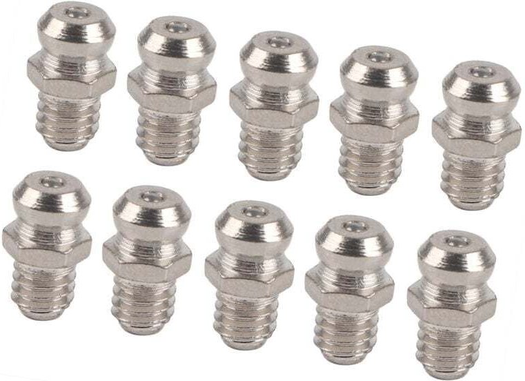 Vtizikl Lot de 10 embouts de rechange en métal pour pistolet à graisse, accessoires de lubrification résistants à la rou...