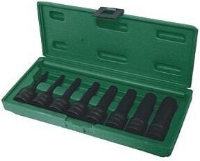 Jonnesway Klucze Imbusowe Udarowe 1/2" Komplett 8 Stück (5, 6, 8, 8, 10, 12, 14, 17, 19 mm), professionelles Werkzeug, s...