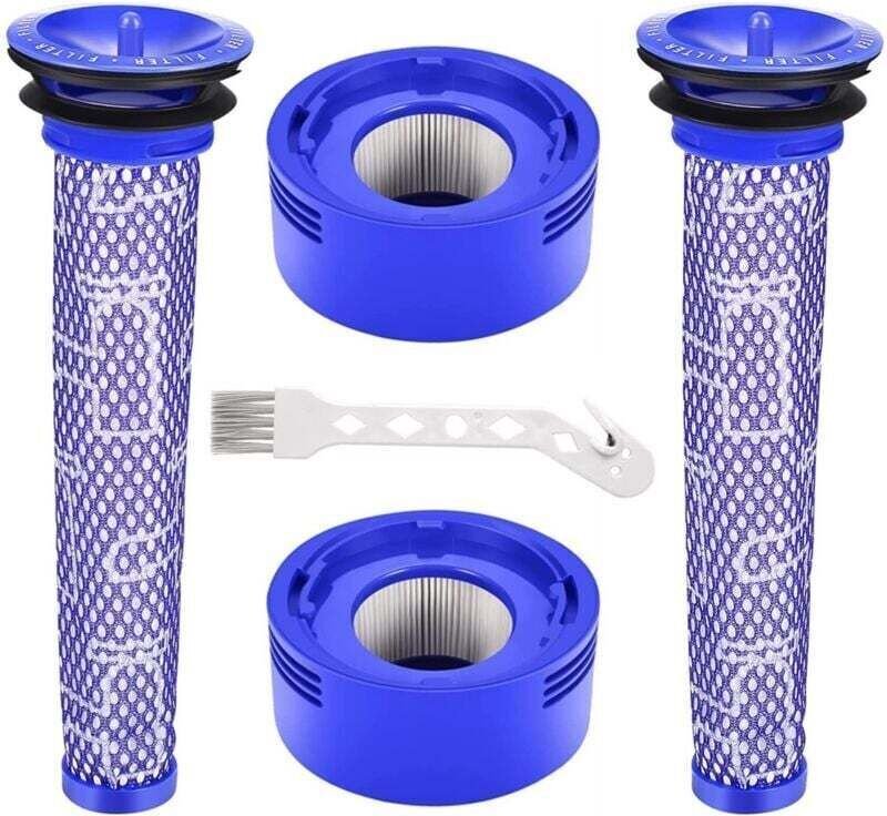 ZVD- Ersatzfilterpaket für Dyson V7, V8 Staubsauger, 2 HEPA-Nachfilter und 2 Vorfilter 965661-01 und 967478-01